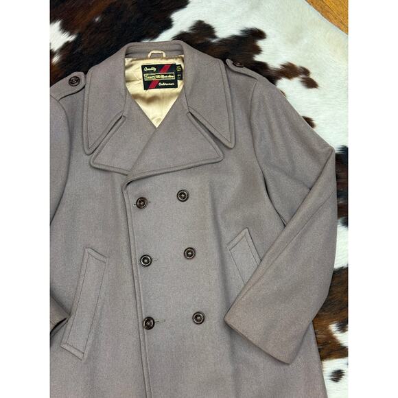 Vintage Other - 1950's SEARS USA taupe wool double breasted peacoat - Size 44